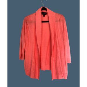 INVESTMENTS- WOMENS CORAL OPEN FRONT CARDIGAN SWEATER SIZE LARGE